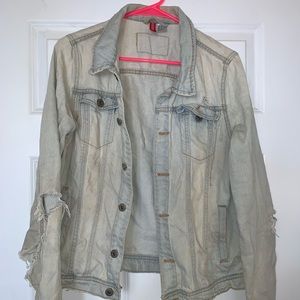 Slightly distressed jean jacket